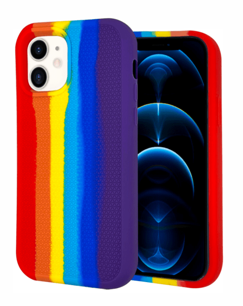 iPhone 12 Pro Max Dual Layer Serrated Case – RAINBOW