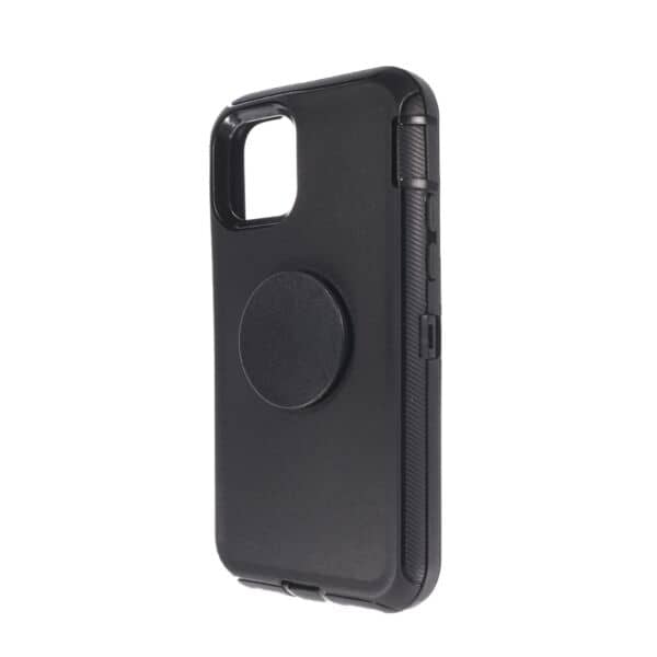 iPhone 12 Pro Max Heavy Duty Case with Pop Up Holder – BLACK