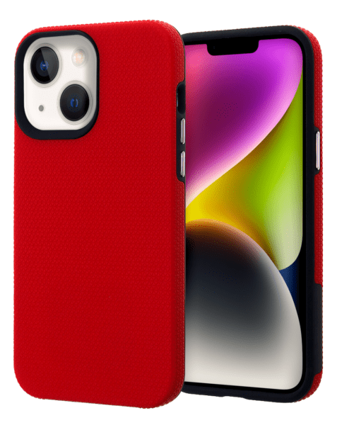 iPhone 14 Plus Shock Absorption Protective Dual Layer Case – RED