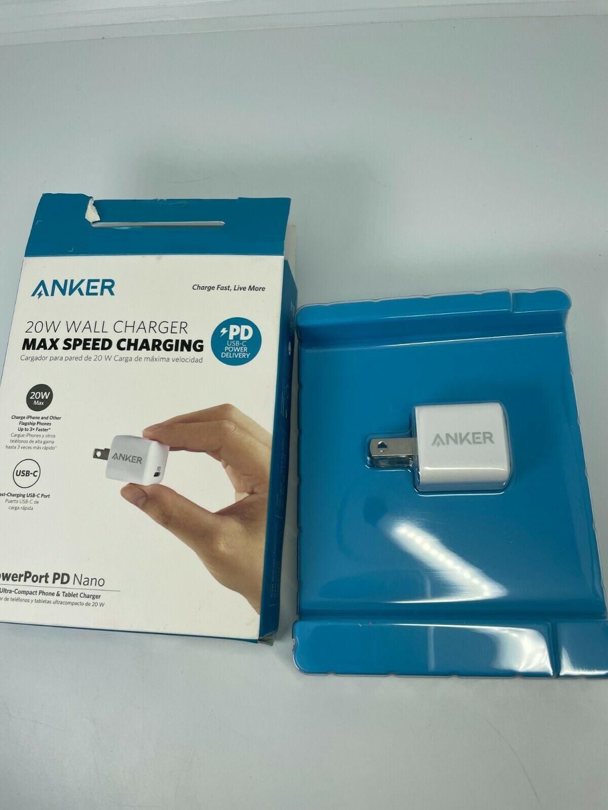 ANKER – Powerport PD Nano 20W High Speed USB-C Fast Wall Charger for iphone or Samsung