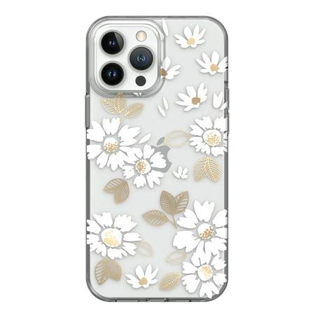 Onn. Phone Case for iphone 13 Pro Max/ 12 Pro Max- White Floral